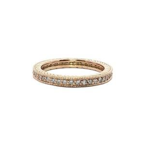 NEW IJM women's engraved contemporary diamond ring in gold